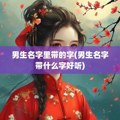 男生名字里带的字(男生名字带什么字好听)