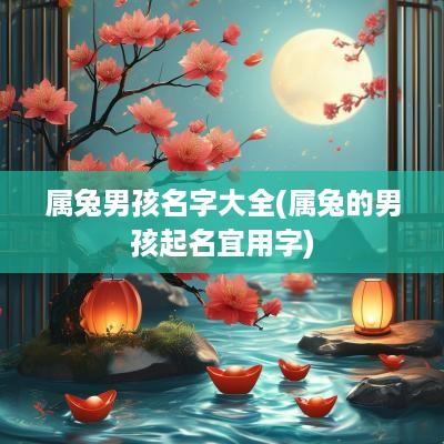 属兔男孩名字大全(属兔的男孩起名宜用字)