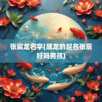 张宸龙名字(属龙的起名张辰好吗男孩)