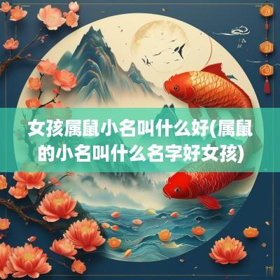 女孩属鼠小名叫什么好(属鼠的小名叫什么名字好女孩)