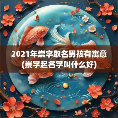 2025年崇字取名男孩有寓意(崇字起名字叫什么好)