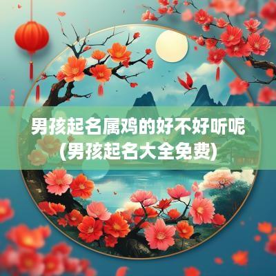 男孩起名属鸡的好不好听呢(男孩起名大全免费)