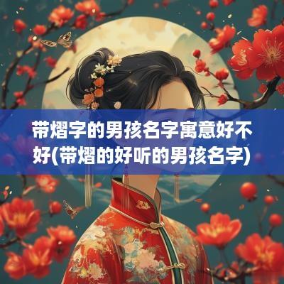 带熠字的男孩名字寓意好不好(带熠的好听的男孩名字)