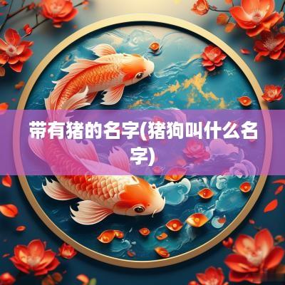 带有猪的名字(猪狗叫什么名字)