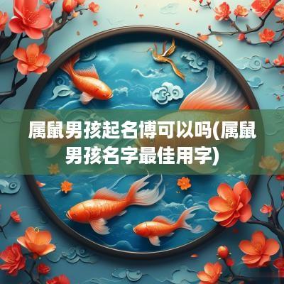 属鼠男孩起名博可以吗(属鼠男孩名字最佳用字)
