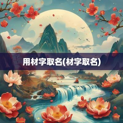 用材字取名(材字取名)