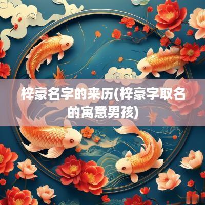梓豪名字的来历(梓豪字取名的寓意男孩)