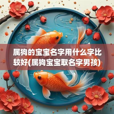 属狗的宝宝名字用什么字比较好(属狗宝宝取名字男孩)