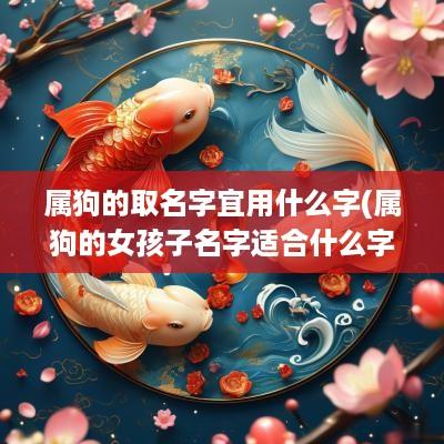 属狗的取名字宜用什么字(属狗的女孩子名字适合什么字)