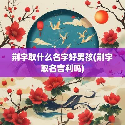 荆字取什么名字好男孩(荆字取名吉利吗)