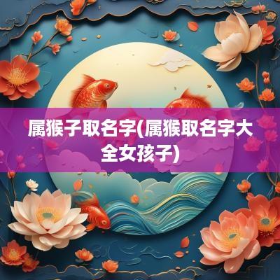 属猴子取名字(属猴取名字大全女孩子)