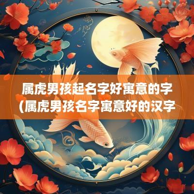 属虎男孩起名字好寓意的字(属虎男孩名字寓意好的汉字)
