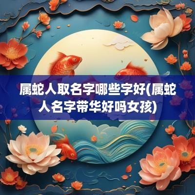 属蛇人取名字哪些字好(属蛇人名字带华好吗女孩)