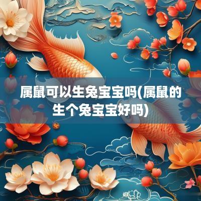 属鼠可以生兔宝宝吗(属鼠的生个兔宝宝好吗)
