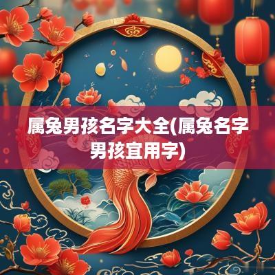 属兔男孩名字大全(属兔名字男孩宜用字)