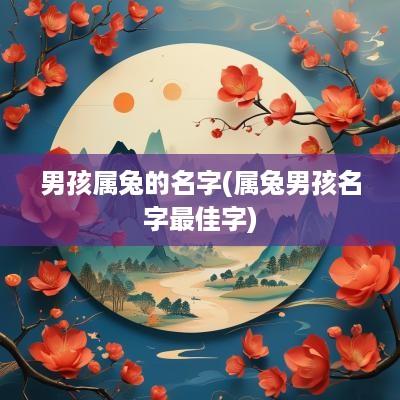 男孩属兔的名字(属兔男孩名字最佳字)