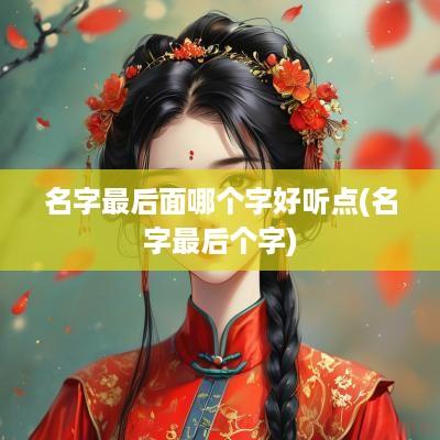 名字最后面哪个字好听点(名字最后个字)