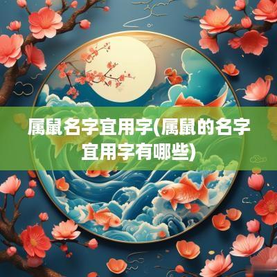 属鼠名字宜用字(属鼠的名字宜用字有哪些)