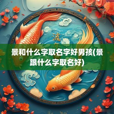 景和什么字取名字好男孩(景跟什么字取名好)