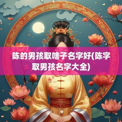 陈的男孩取啥子名字好(陈字取男孩名字大全)