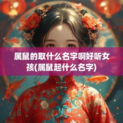 属鼠的取什么名字啊好听女孩(属鼠起什么名字)