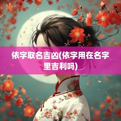 依字取名吉凶(依字用在名字里吉利吗)