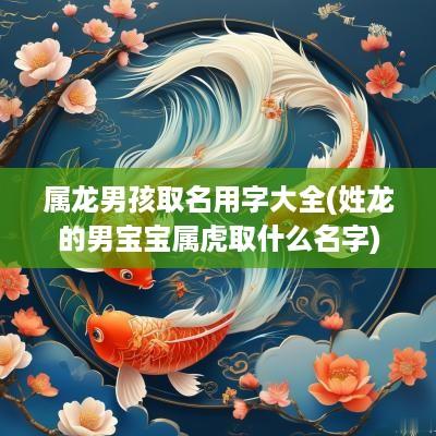 属龙男孩取名用字大全(姓龙的男宝宝属虎取什么名字)