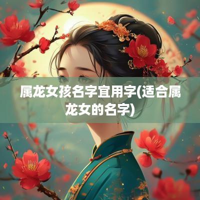 属龙女孩名字宜用字(适合属龙女的名字)