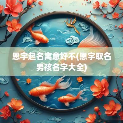 恩字起名寓意好不(恩字取名男孩名字大全)