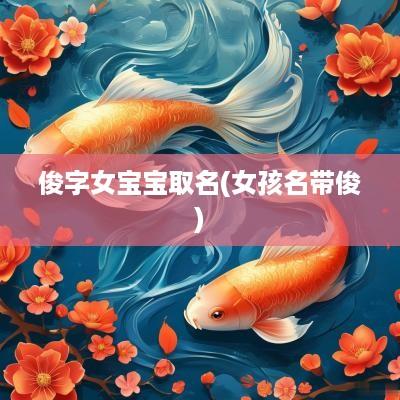 俊字女宝宝取名(女孩名带俊)