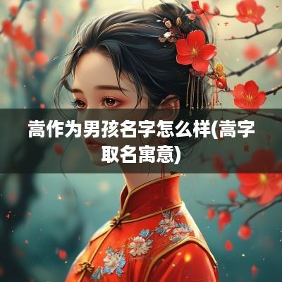 嵩作为男孩名字怎么样(嵩字取名寓意)
