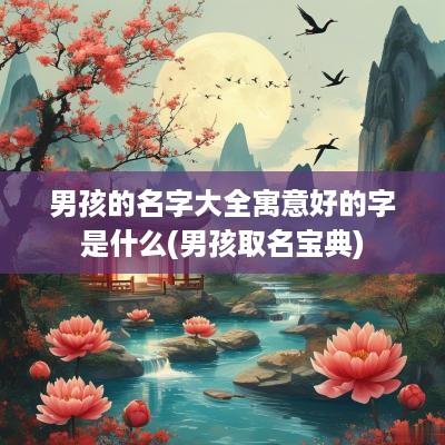 男孩的名字大全寓意好的字是什么(男孩取名宝典)