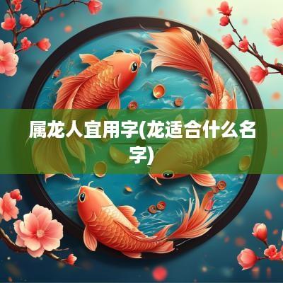 属龙人宜用字(龙适合什么名字)