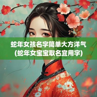 蛇年女孩名字简单大方洋气(蛇年女宝宝取名宜用字)