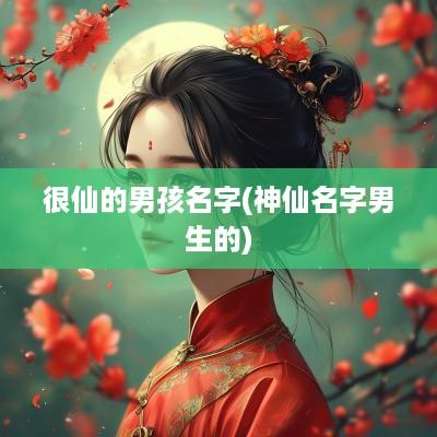 很仙的男孩名字(神仙名字男生的)
