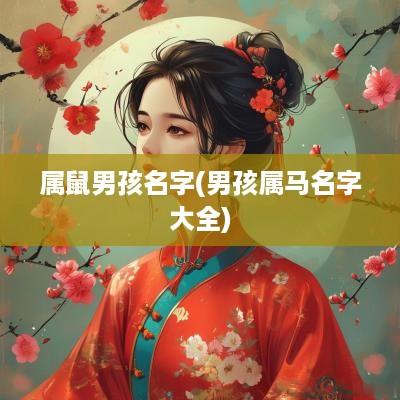 属鼠男孩名字(男孩属马名字大全)