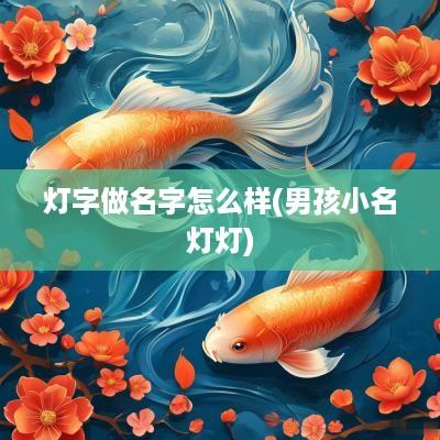 灯字做名字怎么样(男孩小名灯灯)