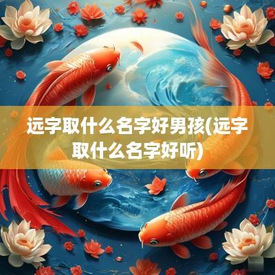 远字取什么名字好男孩(远字取什么名字好听)