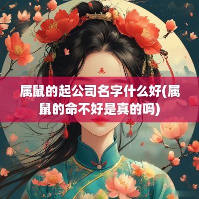 属鼠的起公司名字什么好(属鼠的命不好是真的吗)