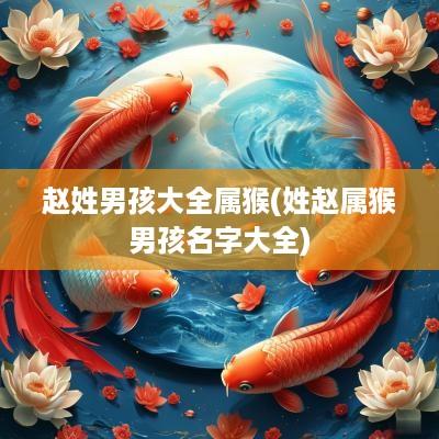 赵姓男孩大全属猴(姓赵属猴男孩名字大全)