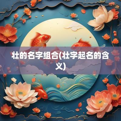 壮的名字组合(壮字起名的含义)