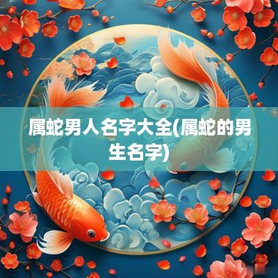 属蛇男人名字大全(属蛇的男生名字)