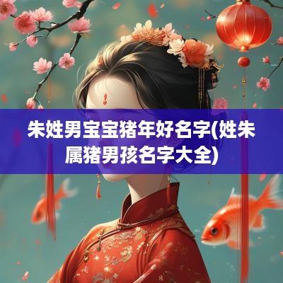 朱姓男宝宝猪年好名字(姓朱属猪男孩名字大全)