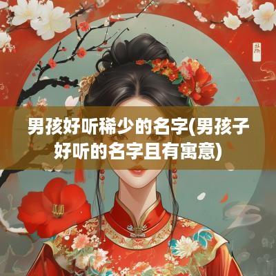 男孩好听稀少的名字(男孩子好听的名字且有寓意)