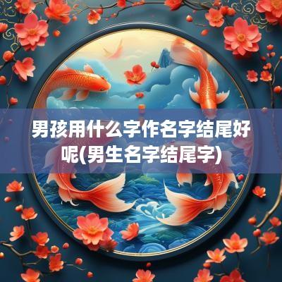 男孩用什么字作名字结尾好呢(男生名字结尾字)