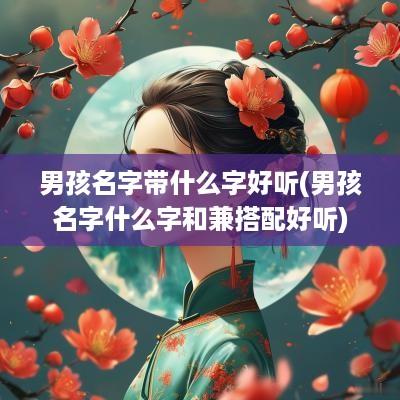 男孩名字带什么字好听(男孩名字什么字和兼搭配好听)