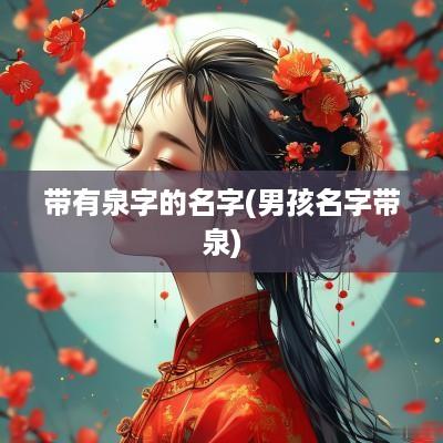带有泉字的名字(男孩名字带泉)