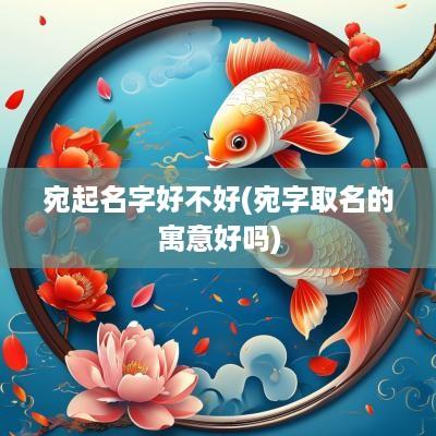 宛起名字好不好(宛字取名的寓意好吗)
