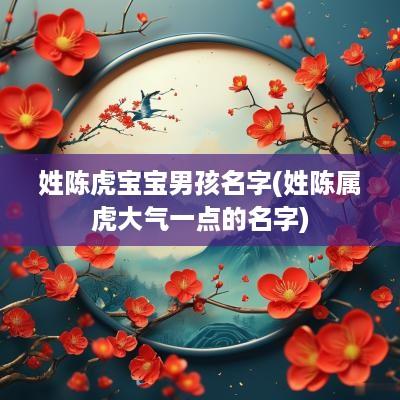 姓陈虎宝宝男孩名字(姓陈属虎大气一点的名字)