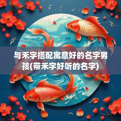 与禾字搭配寓意好的名字男孩(带禾字好听的名字)